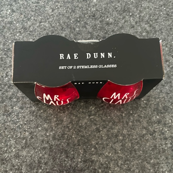 Rae Dunn “Mr. Claus & Mrs. Claus” Stemless Glasses - Picture 2 of 3